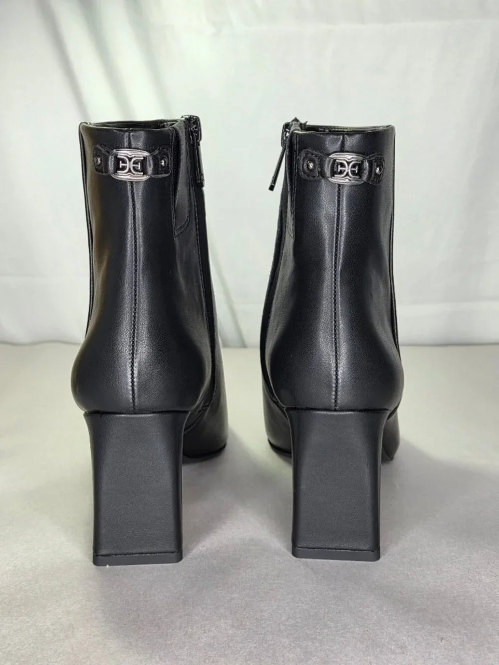 Sam Edelman Saige Zipper Leather Booties Black 7